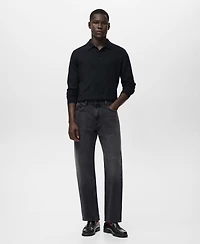 Mango Men's Moby Straight-Fit Dark-Wash Jeans