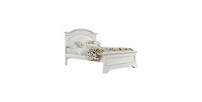 Westwood Design Olivia Traditional Wood Complete Full Bed in Brushed White