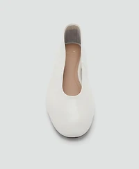 Mango Women's Leather Ballet Flats