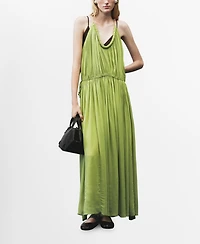 Mango Women's Oversized Pleated Dress