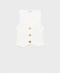Mango Women's Jewel Buttons Knitted Vest