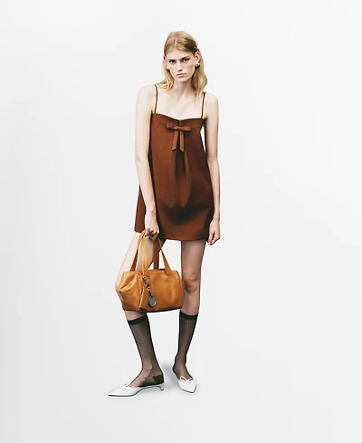 Mango Women's Bow Short Dress