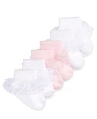 First Impressions Baby Girls Lace Socks, Pack of 3, Created for Macy's