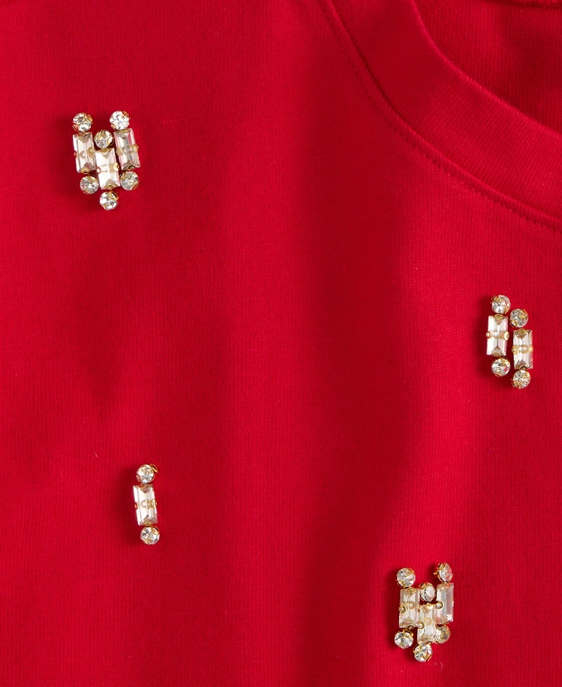 I.n.c. International Concepts Women's Cotton Embellished Tee, Macy's Exclusive