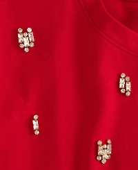 I.n.c. International Concepts Women's Cotton Embellished Tee, Macy's Exclusive