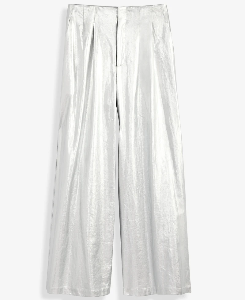 I.n.c. International Concepts Women's Metallic Wide-Leg Pants, Macy's Exclusive
