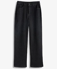 I.n.c. International Concepts Women's High-Rise Wide-Leg Embellished Jeans, Macy's Exclusive