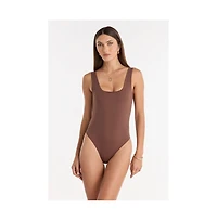 The Noli Shop Womens Loren Bodysuit - Pearl