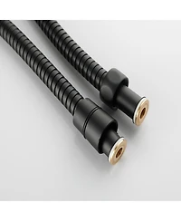 Rainsken Handheld Shower with 28-Inch Slide Bar and 59-Inch Hose,Black