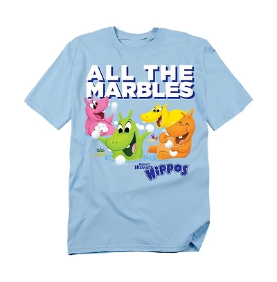 Logovision Men's Hungry Hippos Grabbing All the Marbles T Shirt