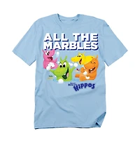 Logovision Men's Hungry Hippos Grabbing All the Marbles T Shirt