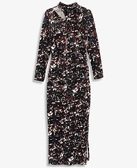 I.n.c. International Concepts Women's Velvet Shoulder Cutout Midi Dress, Macy's Exclusive