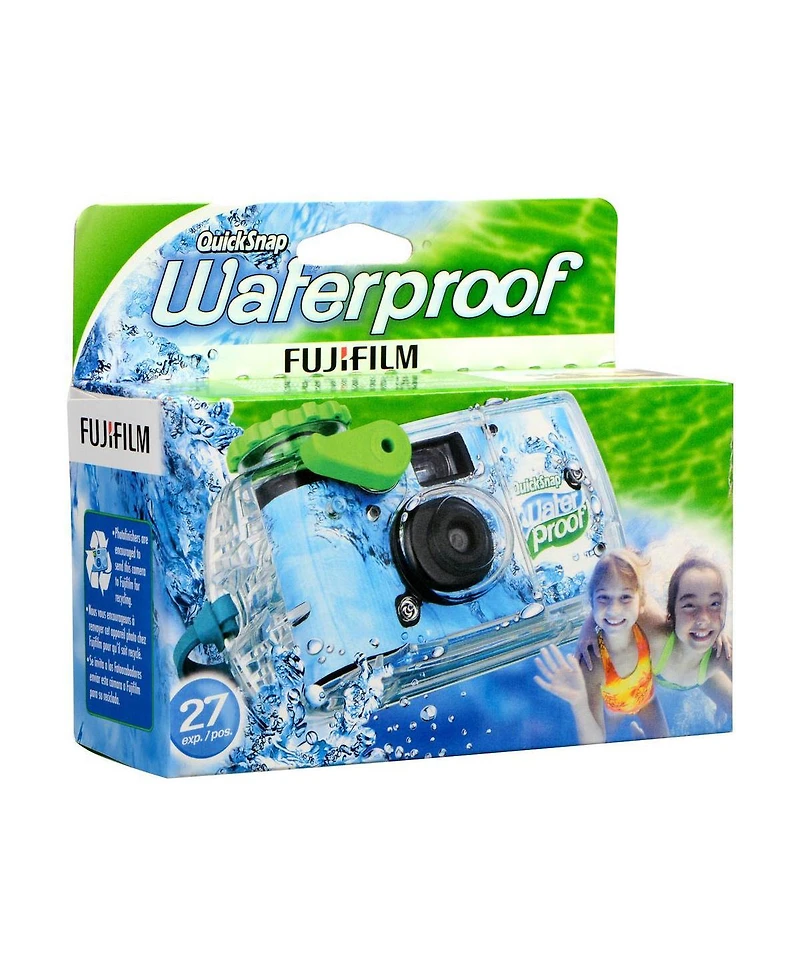 Fujifilm 4-pack QuickSnap 800 Waterproof 35mm One-Time-Use Disposable Camera, 27 Exposures with Panasonic Floating Camera Strap