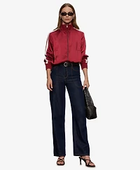 Sanctuary Women's Long Sleeve Satin Track Jacket