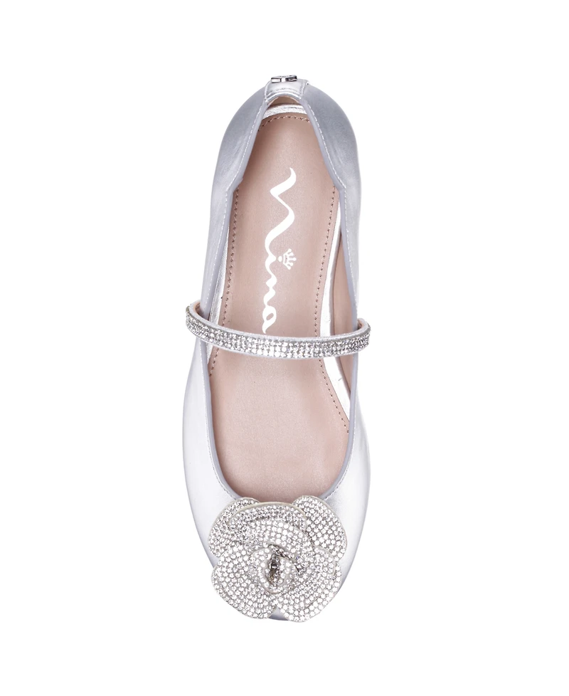 Nina Little and Big Girls Izzy Metallic Ballet Dress Shoe