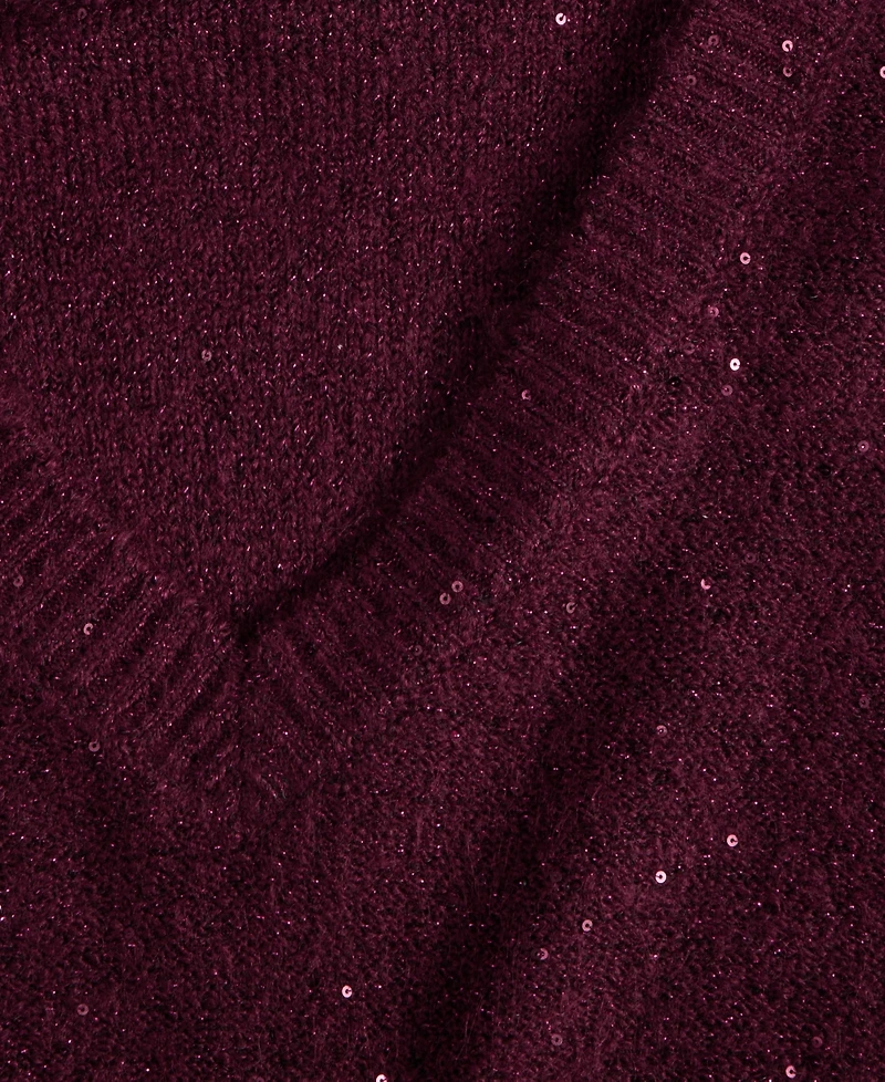 I.n.c. International Concepts Women's Roving Sequin V-Neck Sweater, Macy's Exclusive