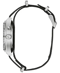 Caravelle Men's Vintage Casual Lite Up Black Nylon Strap Watch, 39mm