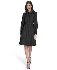 Eliza J Women's Pleated Shirt Dress