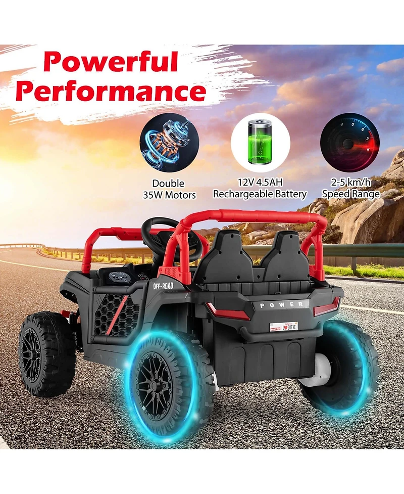 12V Kids Ride on Truck with Parental Remote 3 Speeds & Reverse Forward Function