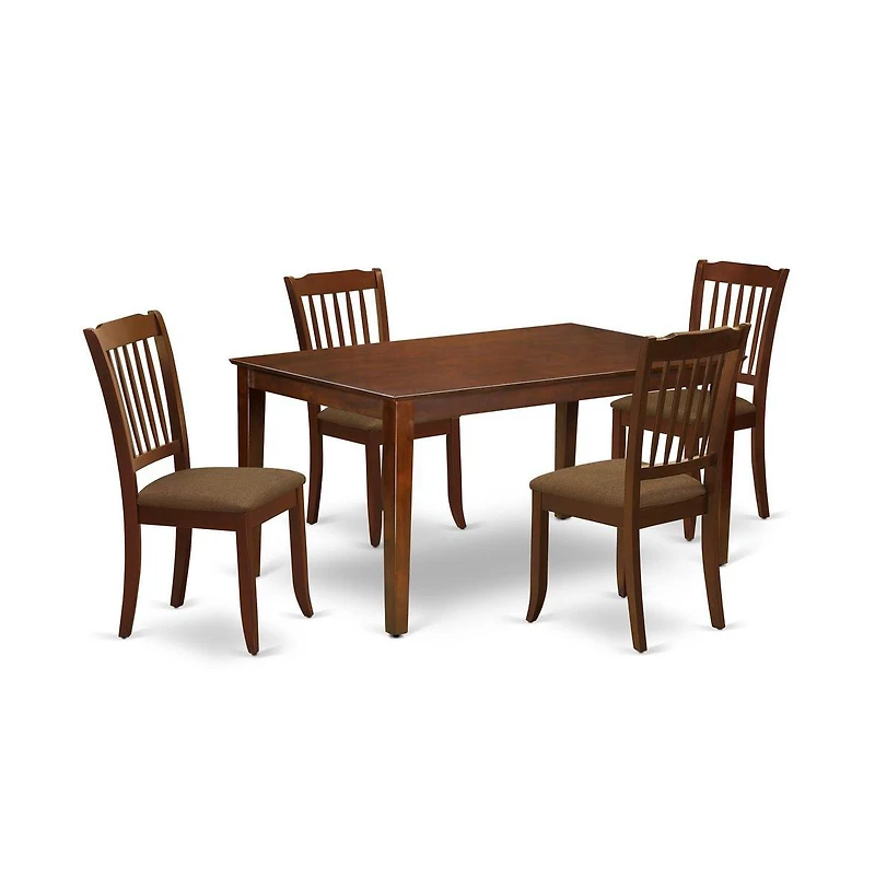 East West Furniture Dining Room Set Mahogany