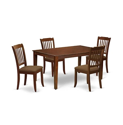 East West Furniture Dining Room Set Mahogany