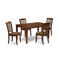 East West Furniture Dining Room Set Mahogany