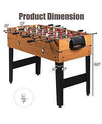 Gymax 48'' 3-In-1 Multi Combo Game Table Foosball Soccer Billiard Slide Hockey For Kids