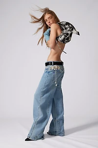 Desigual Women's Printed medium bag with buckles