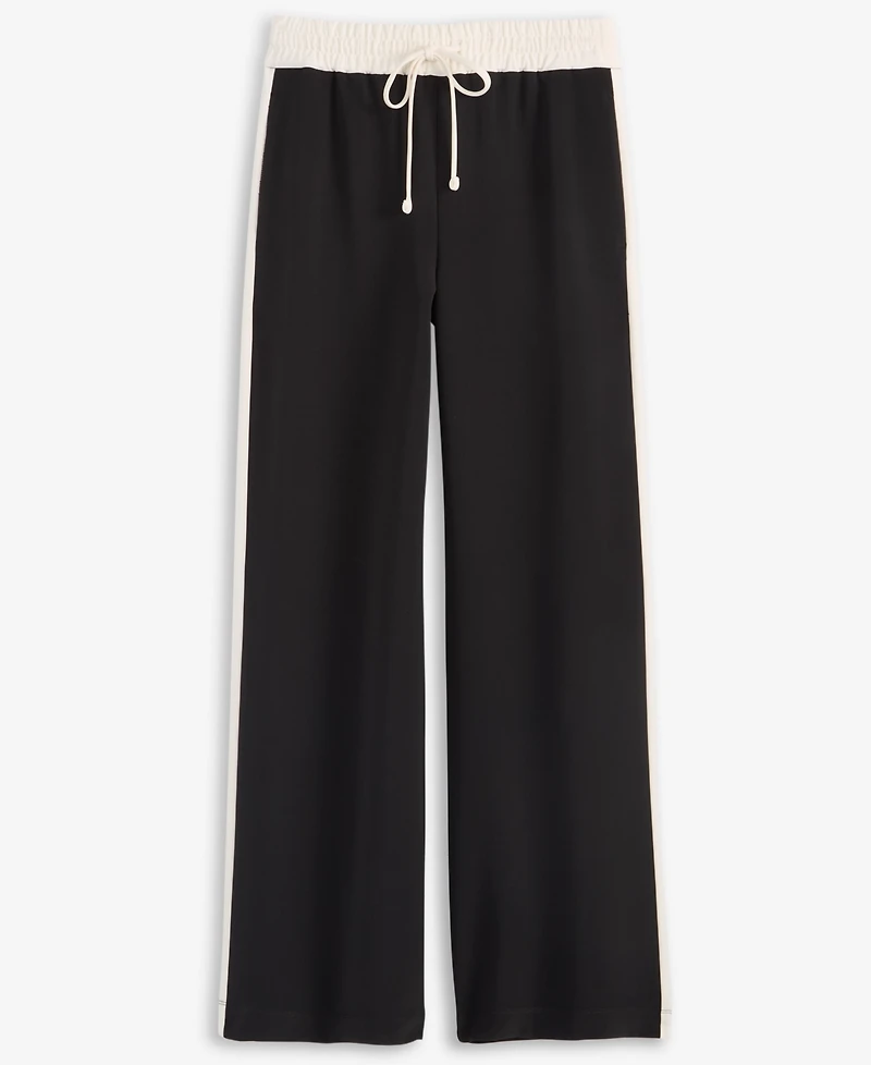 I.n.c. International Concepts Petite Drawstring-Waist Side-Stripe Wide-Leg Pants, Macy's Exclusive
