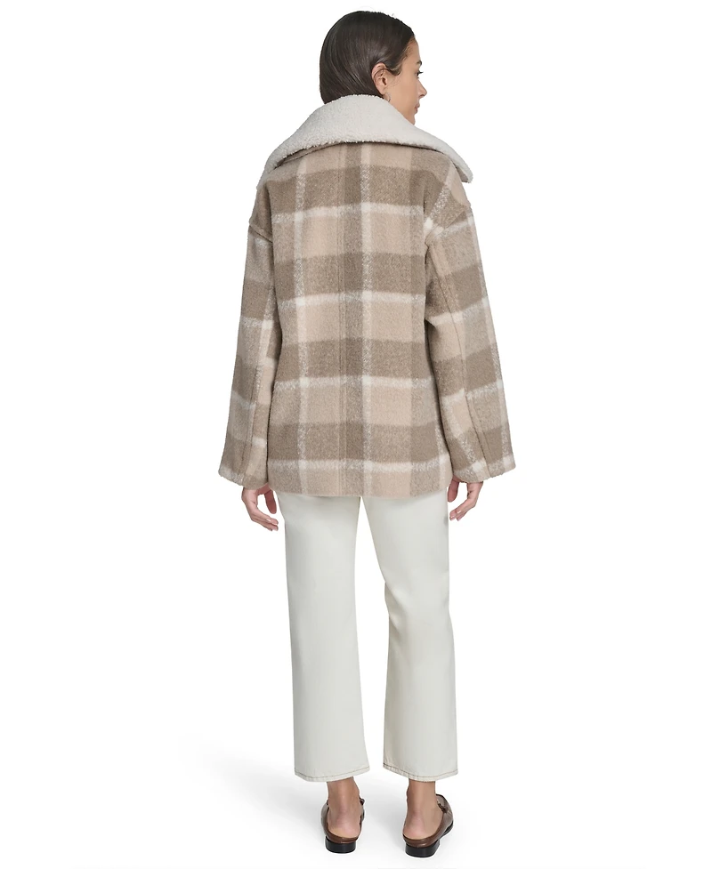 Levi's Women's Plaid Peacoat