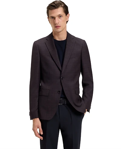 Boss by Hugo Men's Checked Virgin Wool Slim-Fit Blazer