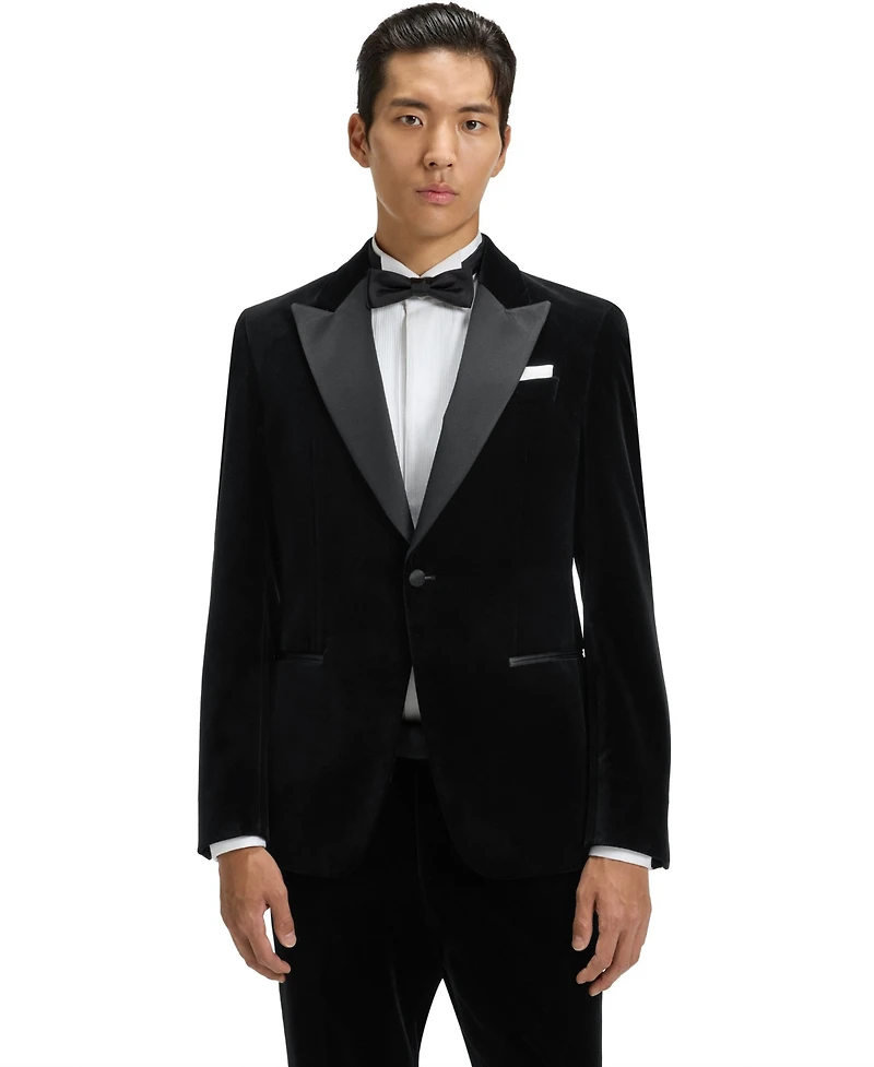 Boss by Hugo Men's Cotton Velvet Slim-Fit Tuxedo Jacket