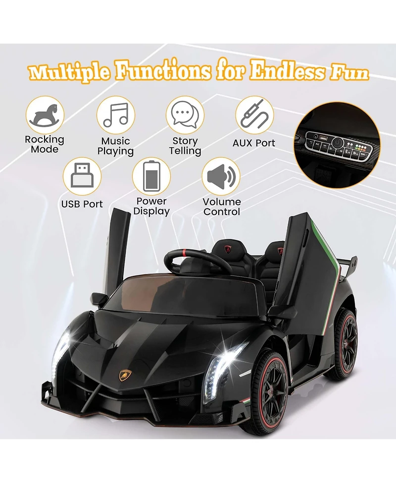 Licensed Lamborghini 4WD Kids Ride-on Sports Car 12V Electric Vehicle with Remote