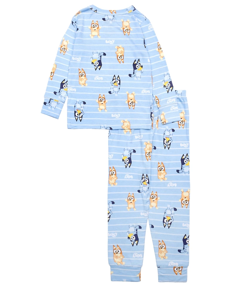 Ame Girls 2T-4T 2-Piece Bluey Long Sleeve Top and Pants Pajama Set