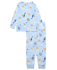 Ame Girls 2T-4T 2-Piece Bluey Long Sleeve Top and Pants Pajama Set