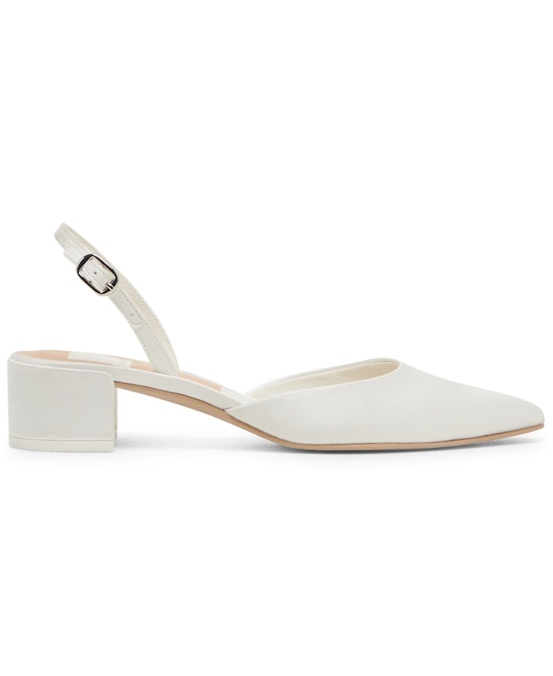 Dolce Vita Women's Carel Two Piece Pointed Toe Low Block Heel Pumps