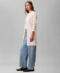 Calvin Klein Women's Long Sleeve Duster Cardigan Sweater