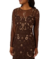 Adrianna Papell Women's Bead Detail Maxi Dress