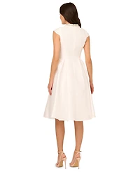 Adrianna Papell Women's Keyhole Mikado Midi Dress