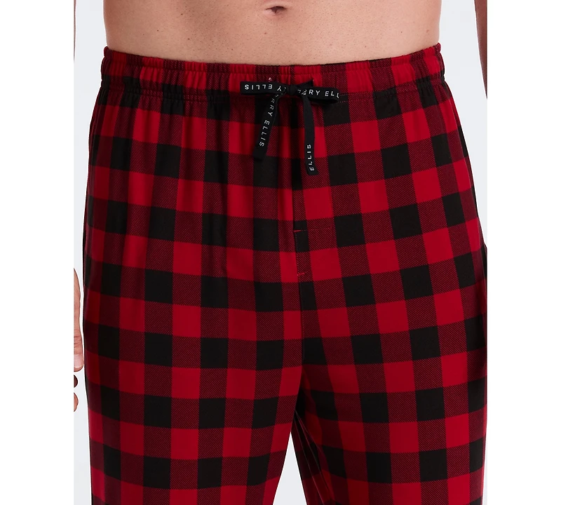 Perry Ellis Portfolio Men's Deluxe Touch Buffalo Plaid Sleep Pants