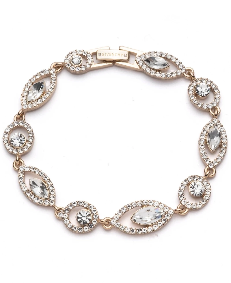 Givenchy Glass Crystal Foldover Flex Bracelet