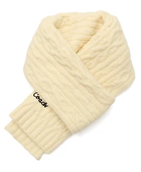 Coach Women's Embroidered Cable-Knit Muffler Scarf