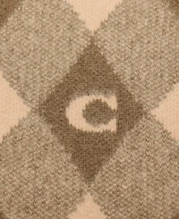 Coach Women's Argyle Knit Muffler Scarf