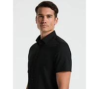 Perry Ellis Men's Short Sleeve Solid Shirt