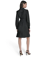 Eliza J Women's Pleated Shirt Dress