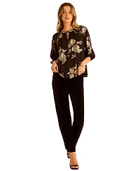Sam & Jess Women's Printed Puff Sleeve Top