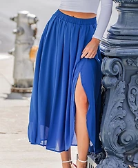 Cupshe Women's Sheer A-Line Midi Skirt