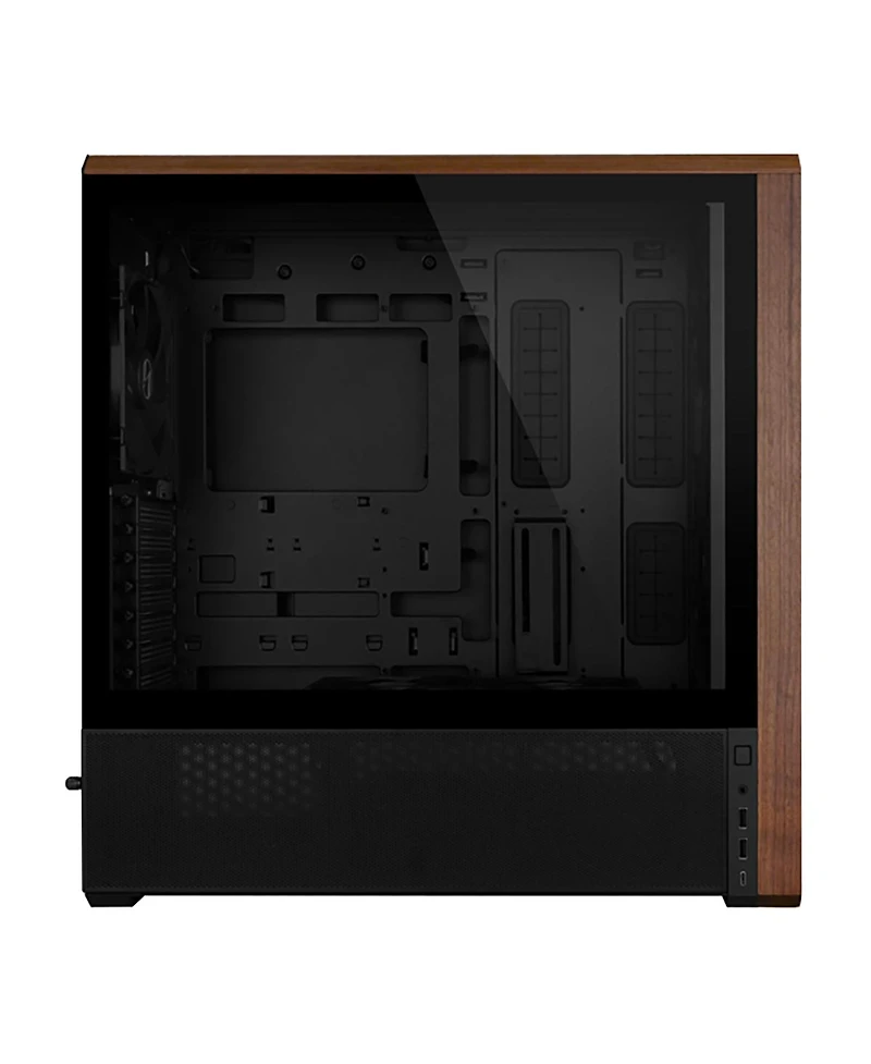 Lian-Li Lian-Li Cs LAN217X mid-tower Steel/4mm Tg/Wood Black