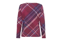 Olsen Women's Plaid T-Shirt
