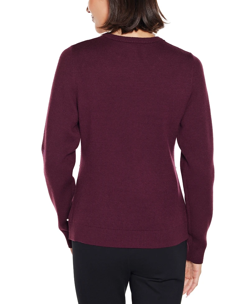 Belldini Women's Front-Embellished Sweater